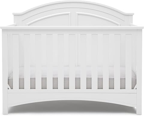 Delta Children Perry 6-in-1 Convertible Crib - Greenguard Gold Certified, Bianca White