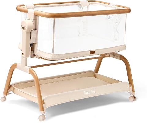 Tinyiota 3 in 1 Baby Bassinet, Rocking Bedside Bassinets Sleeper for Babies