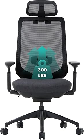 COLAMY Ergonomic Mesh Office Chair, High Back Computer Executive Desk Chair-Black