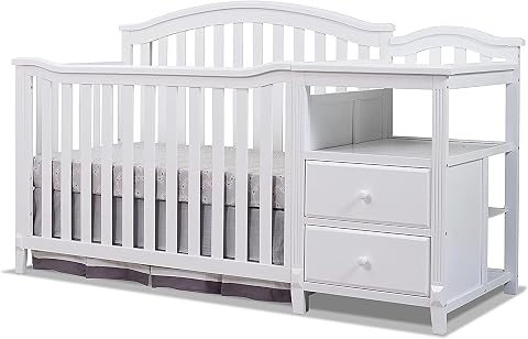 Sorelle Furniture Berkley Crib and Changer, Full-Size Convertible, White
