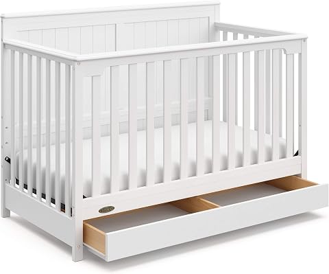 Graco Hadley 5-in-1 Convertible Crib with Drawer, White