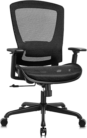 ELABEST Ergonomic Mesh Office Chair, BIFMA 5.1 Certified Commercial Swivel Task Chair (Black)